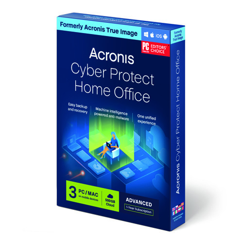 Acronis Cyber Protect Home Office Advanced Subscription 3 PC + 500 GB Acronis Cloud Storage - 1 rok ESD (3 PC + 500GB)