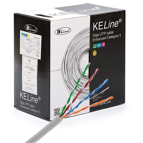 KELINE Kábel UTP (U/UTP) 4x2xAWG24 5E 305m