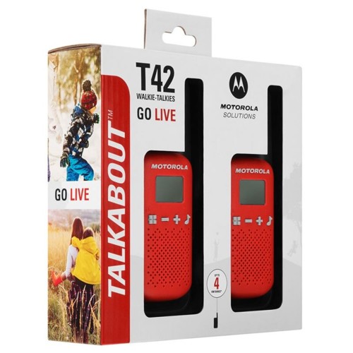 MOTOROLA T42 WALKIE TALKIE Red 2ks