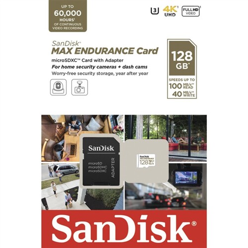 SanDisk Micro SDXC MAX Endurance 128GB C10 U3V30+A