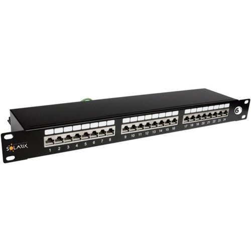 SOLARIX 19'' Patch panel 24 x RJ45 CAT6 STP