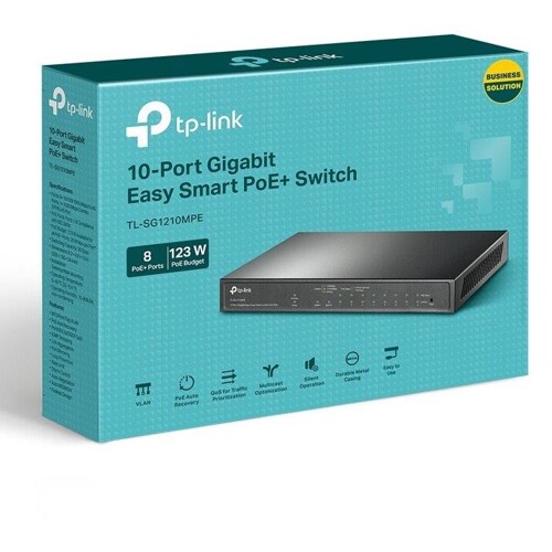 TP-Link TL-SG1210MPE, 10-Port Gigabit Smart Switch