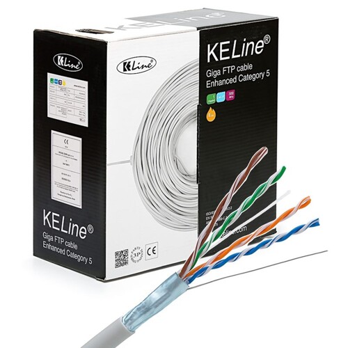 KELINE Kábel FTP (F/UTP) 4x2xAWG24 Cat 5E 305m