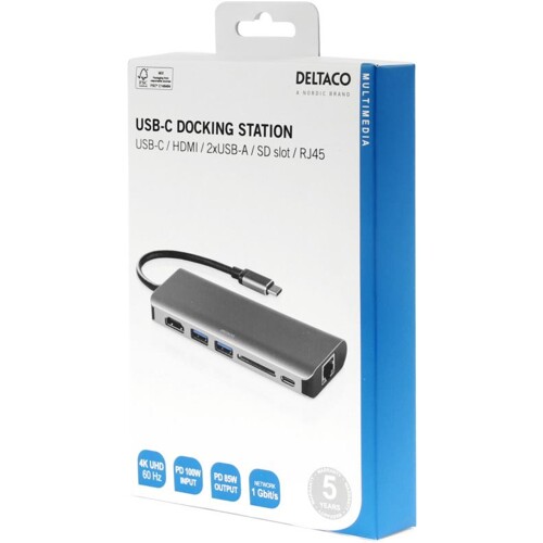 DELTACO USBC-HDMI2, Dokovacia stanica