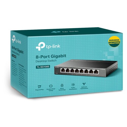 TP-Link TL-SG108S, Switch 8-Port/1000Mbps/Desk