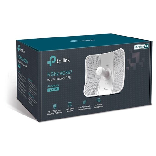 TP-Link CPE710, 5GHz AC 867Mbps 23dBi Outdoor CPE