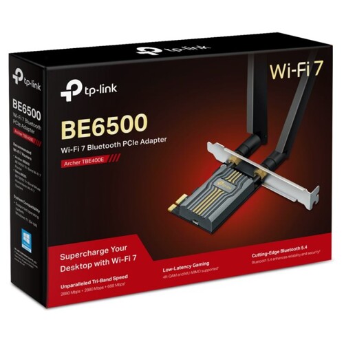 TP-Link Archer TBE400E, BE6500 WiFi 7 BT 5.4 PCIe