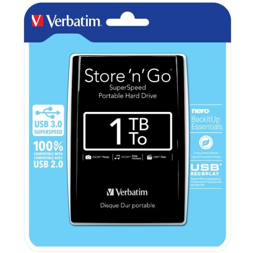 VERBATIM Store 'n' Go USB 3.0, Externý disk, 1TB b