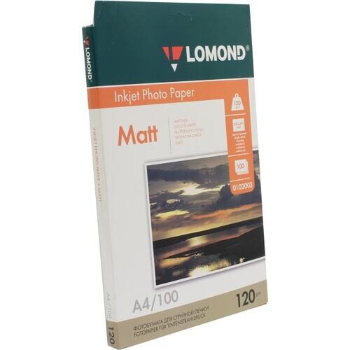 LOMOND Fotopapier, matný, 120 g/m2, A4, 100 hárkov