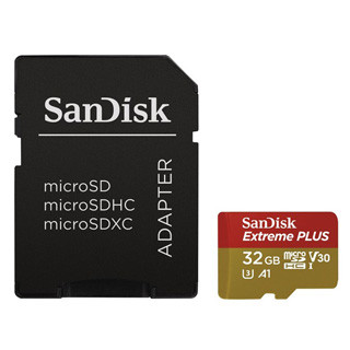 SanDisk Extreme PLUS SDHC 32GB 100MB/s V30 + ada