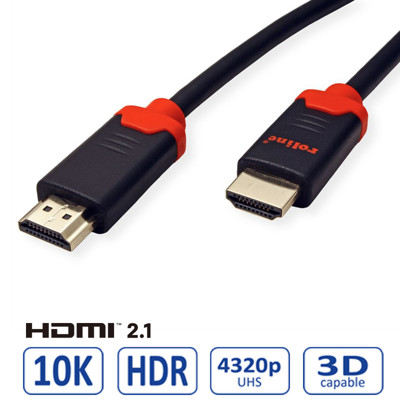 ROLINE Kábel HDMI 2.1 M/M 1,5m, 10K Ultra High