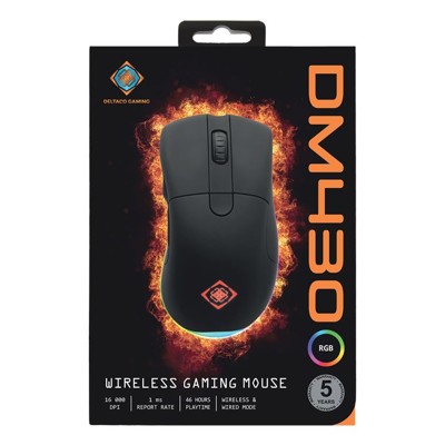 DELTACO GAM-107 DM430, Herná myš, USB-C, čierna