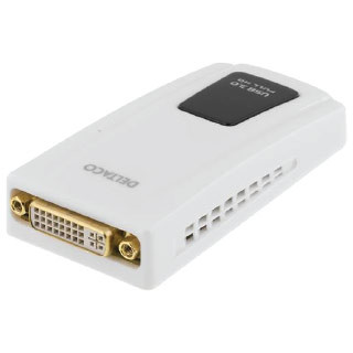 DELTACO adaptér z USB 3.0 na DVI/HDMI/VGA USB3-DVI