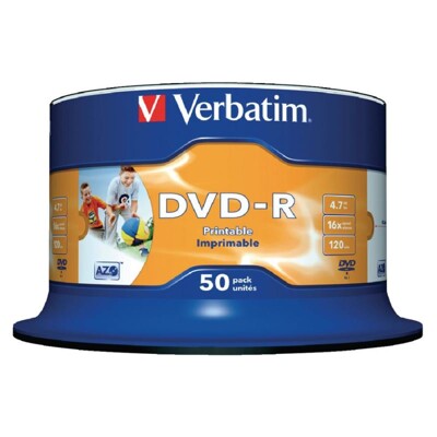 DVD - R Verbatim 4.7GB 16x CAKE 50pcs 43533