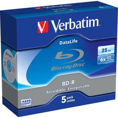 VERBATIM BD-R SL DataLife 25GB, 6x, jewel case 5ks