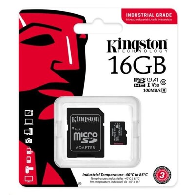 KINGSTON Micro SDHC INDUSTRIAL 16GB C10 A1+ada