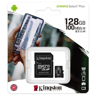 KINGSTON Micro SDXC CANVAS SP 128GB UHS-I + ada