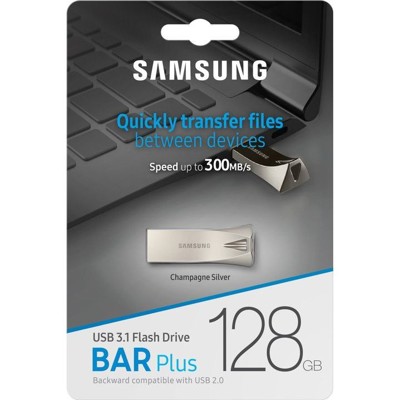SAMSUNG BAR Plus Flash Drive 128GB USB 3.1 sil