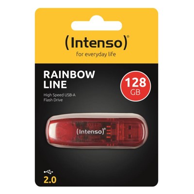 INTENSO Rainbow Line, 128GB, USB 2.0, Red