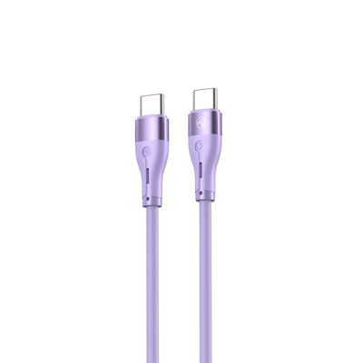 TELLUR Silicone, Kábel USB Type C/Type C, 1m, pink