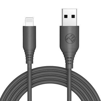 TELLUR Silicone, Kábel, USB/Lightning, 1m, blk