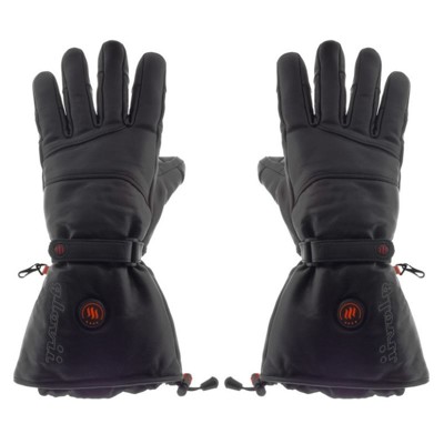 GLOVII Ski Leather, Vyhrievané rukavice, L, čier