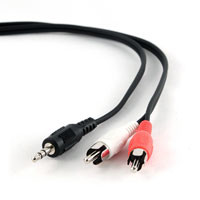 Kábel prepajaci jack 3,5mm na 2x RCA (cinch) 1.5m