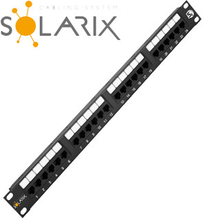 SOLARIX 19&#039;&#039; Patch panel 24 x RJ45 CAT5E UTP 150 MH