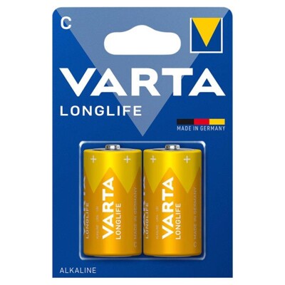 VARTA LONGLIFE, Batérie alkalické C LR14 2ks