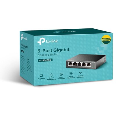 TP-Link TL-SG105S, Switch 5-Port/1000Mbps/Desk